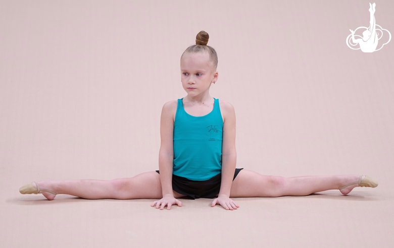 Young gymnast during the selection process