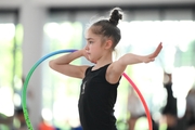 Ksenia Savinova during the hoop exercise