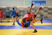 Participants of the training camp during training at the Martial Arts Academy