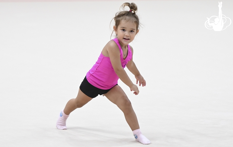 A young gymnast during Academy selection