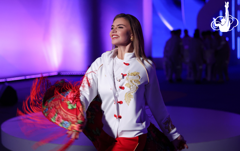 November 15, 2025. Olympic champion Alina Kabaeva during a flash mob rehearsal