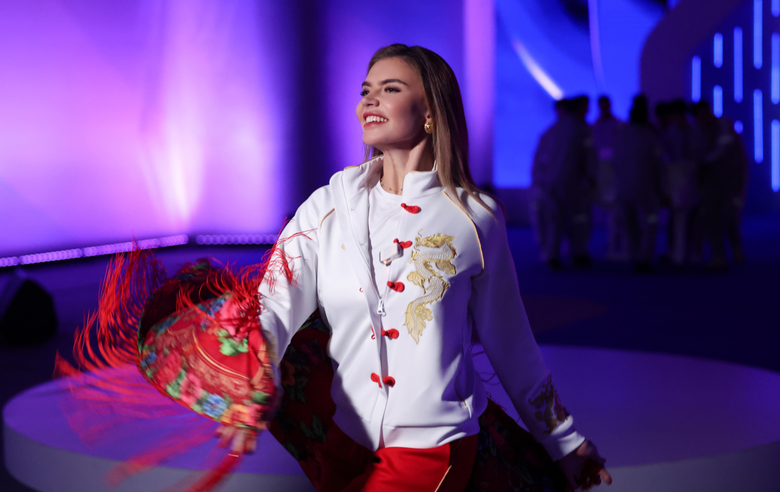 November 15, 2025. Olympic champion Alina Kabaeva during a flash mob rehearsal