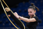 Arina Kovshova during podium training