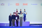Пьедестал финала с обручем среди юниорок