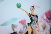 Anna Vakulenko during exercise with ball