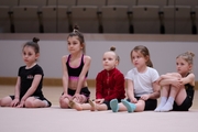 Young gymnasts during the selection process