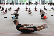 Arina Averina and Academy students during the master class