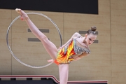 Lada Yakovleva during the hoop exercise at the assessment training session