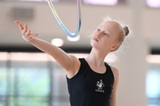 Olga Chernykh during an exercise with a hoop