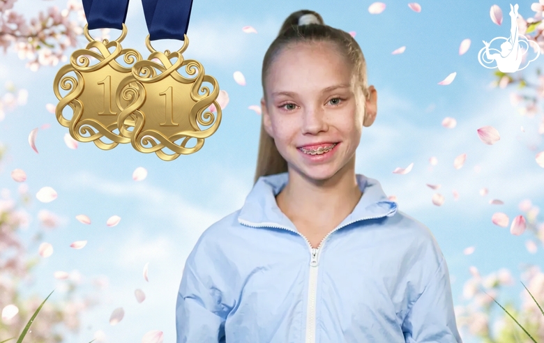 Ева Кононова выиграла финалы с обручем и мячом на первом этапе «Кубка сильнейших»