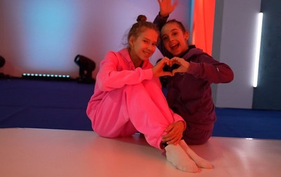 Разговор Софии Ильтеряковой и Евы Чевтаевой из Москвы за кулисами опробования ковра международного турнира