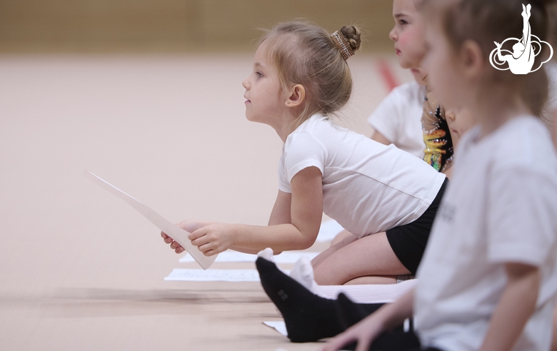 Young gymnasts during Academy selection