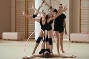 Gymnasts from Belgorod during training