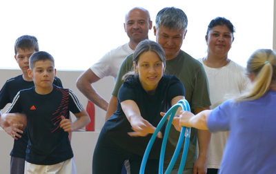Video from the relay race for children and parents at the Judo Festival