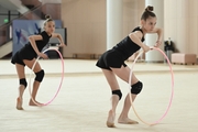 Gymnasts from Belgorod during training