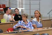 Наталья Лащинская и Татьяна Колесникова во время контрольной тренировки