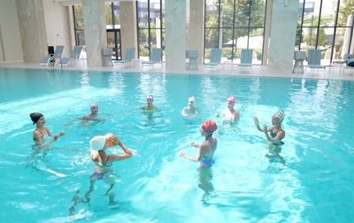 Visiting the pool is an integral part of the Academy training camp