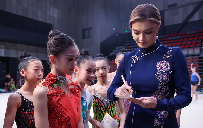 November 13, 2025. Olympic champion Alina Kabaeva during the Sky Grace Cup International Tournament and Beijing Top Open 2025