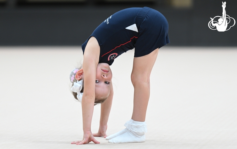 Young gymnast during the Academy selection process