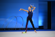 Eva Kononova during podium training