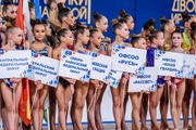 Gymnasts at the opening ceremony