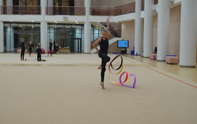 Training of Eva Kononova from the Tyumen region with Olympic champion Alina Kabaeva and her performance at the Russian Cup