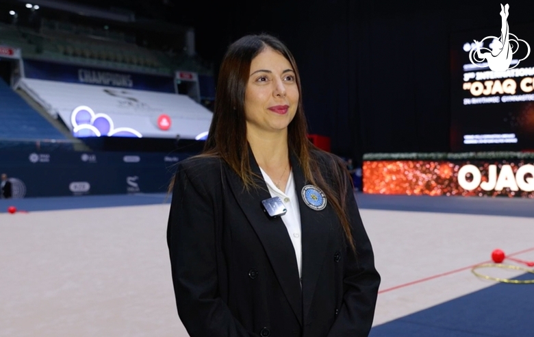 Judge from Azerbaijan Elnara Huseynova assessed the performance of the Sky Grace gymnasts at the international Ojaq Cup tournament