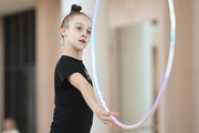 Miroslava Monina during an exercise with a hoop