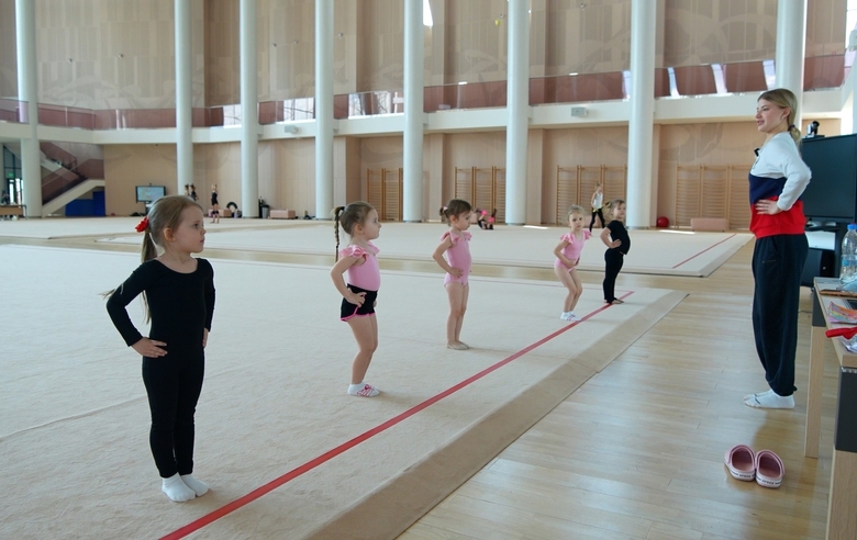 А так проходят тренировки у самых маленьких спортсменок Академии!