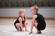 Young gymnasts during the selection process