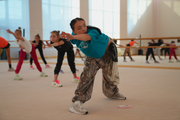 Leading teacher of Alla Dukhova's TODES dance studio Olga Pronina during a master class