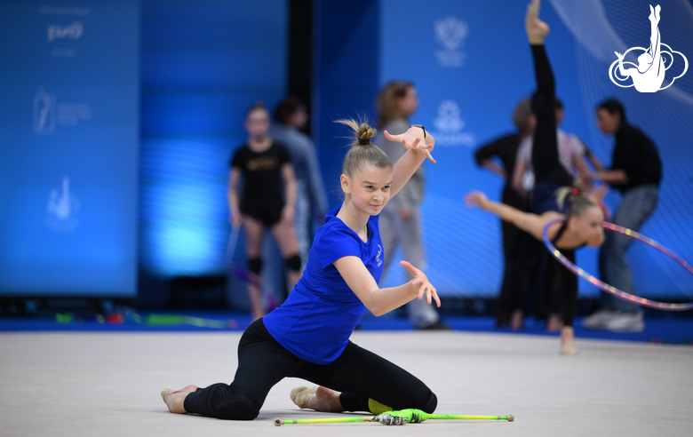 Alexandra Borisova during podium training