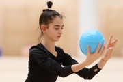 Anna Vakulenko during an exercise with a ball