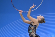 Natalia Usova during an exercise with a hoop