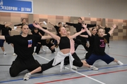Alla Dukhova's dance studio TODES intensive course participants during a flash mob
