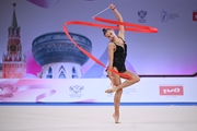 Vladislava Nikolaenko during a ribbon exercise