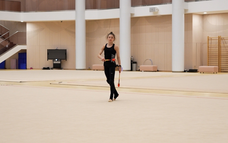 An episode from a training session featuring choreographer Kirill Barkan and coaches Olga Minigalina and Elizaveta Chernova