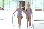 Young gymnasts before the start of the mAlinka tournament