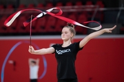 Участница сборов во время тренировки