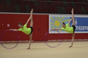 Gymnasts from Belgorod training camp at the Martial Arts Academy