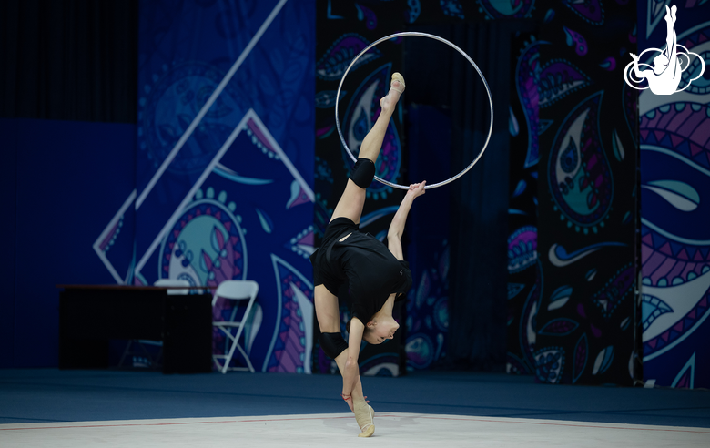 Daria Verenich during the podium training