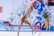 Ksenia Savinova during an exercise with a hoop