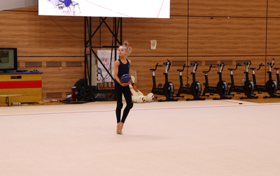 An interesting acrobatic solution after hitting the ball off from the Olympic champion for Eva Kononova from the Tyumen Region