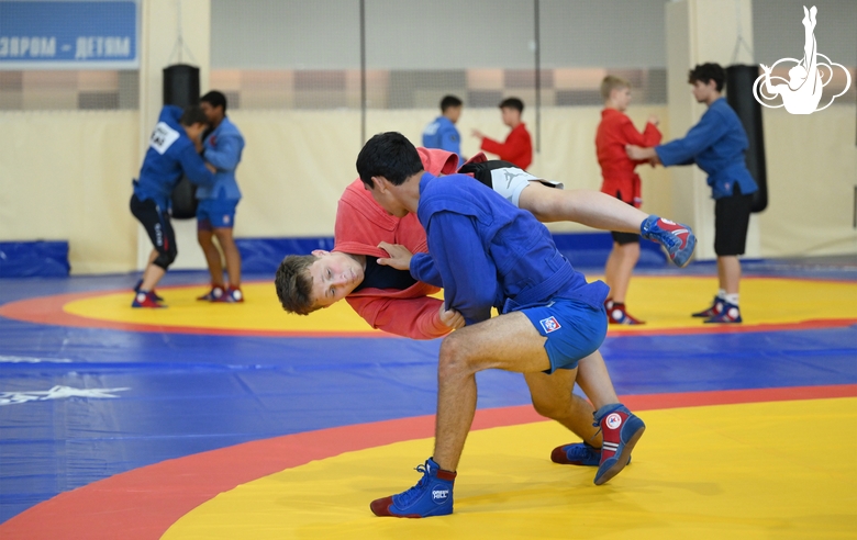 Participants of the training camp during training at the Martial Arts Academy