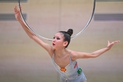 Nikole Rimaracchin Diaz during an exercise with a hoop