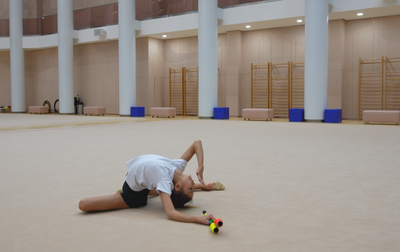 Fragment of Kazan’s Malika Timurshina's training with Olympic champion Alina Kabaeva