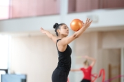 Gymnast Kimaya Karle during training