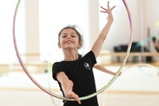 Karolina Tarasova during exercise with a hoop