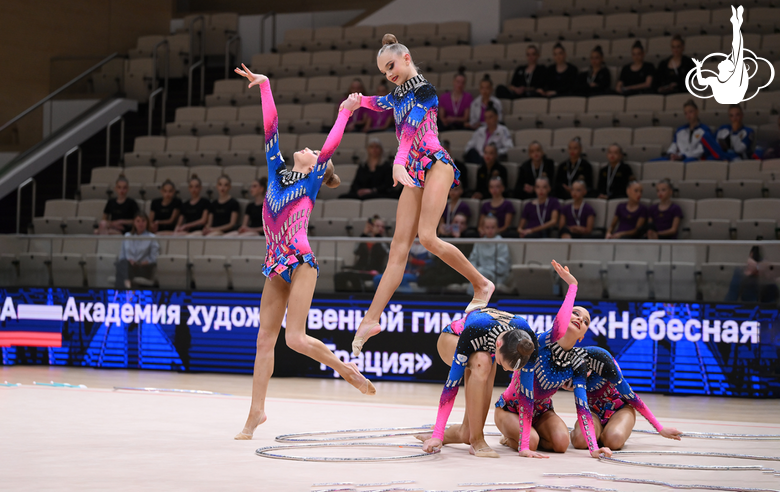 Group exercise gymnasts of the Academy talk about working with Alina Festival choreographer Irina Zenovka