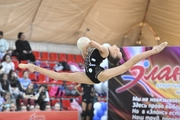 Miroslava Monina during an exercise with a ball